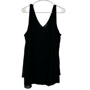 Lane Bryant Sheer Lined Black‎ Swing V Neck Tank Top size 20
